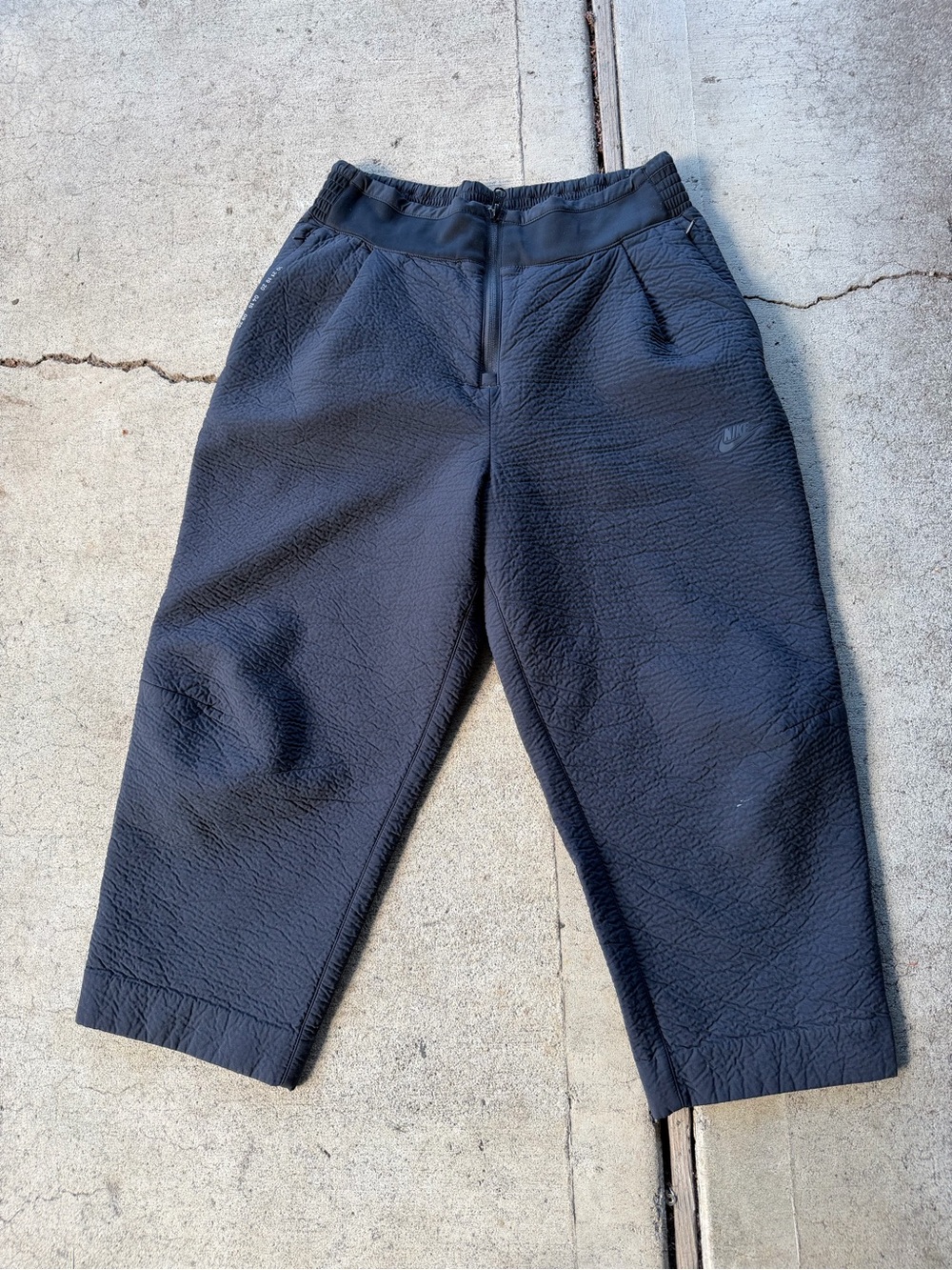 Nike Kids Black Textured Joggers